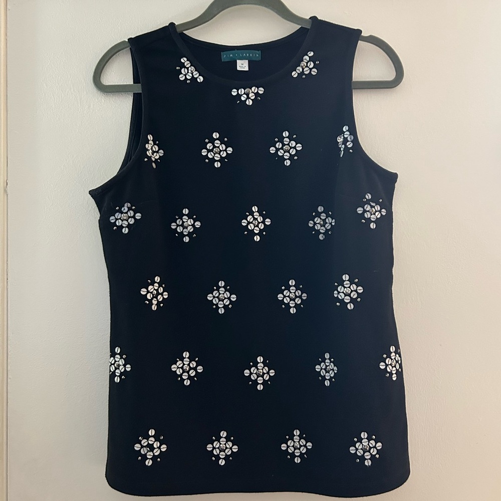 Pim + Larkin Embellished Sleeveless Tank